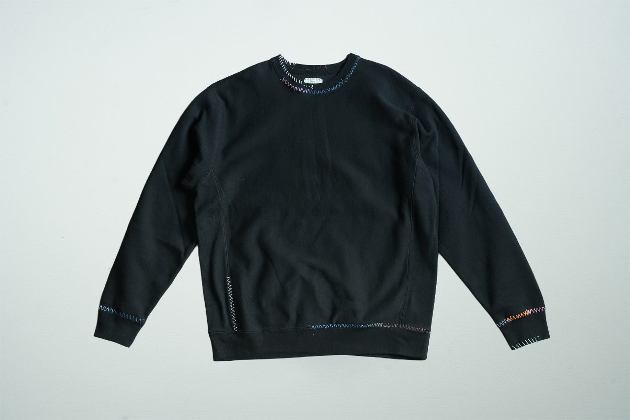 SASHIKO ZIGZAG SWEAT TOP