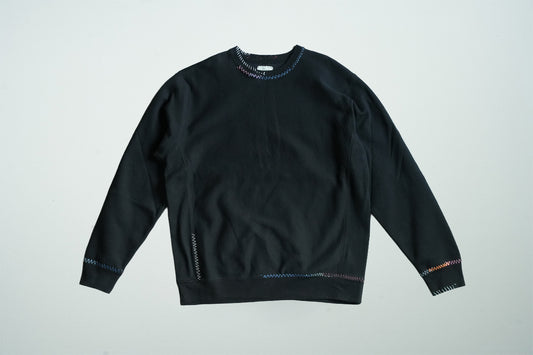 SASHIKO ZIGZAG SWEAT TOP