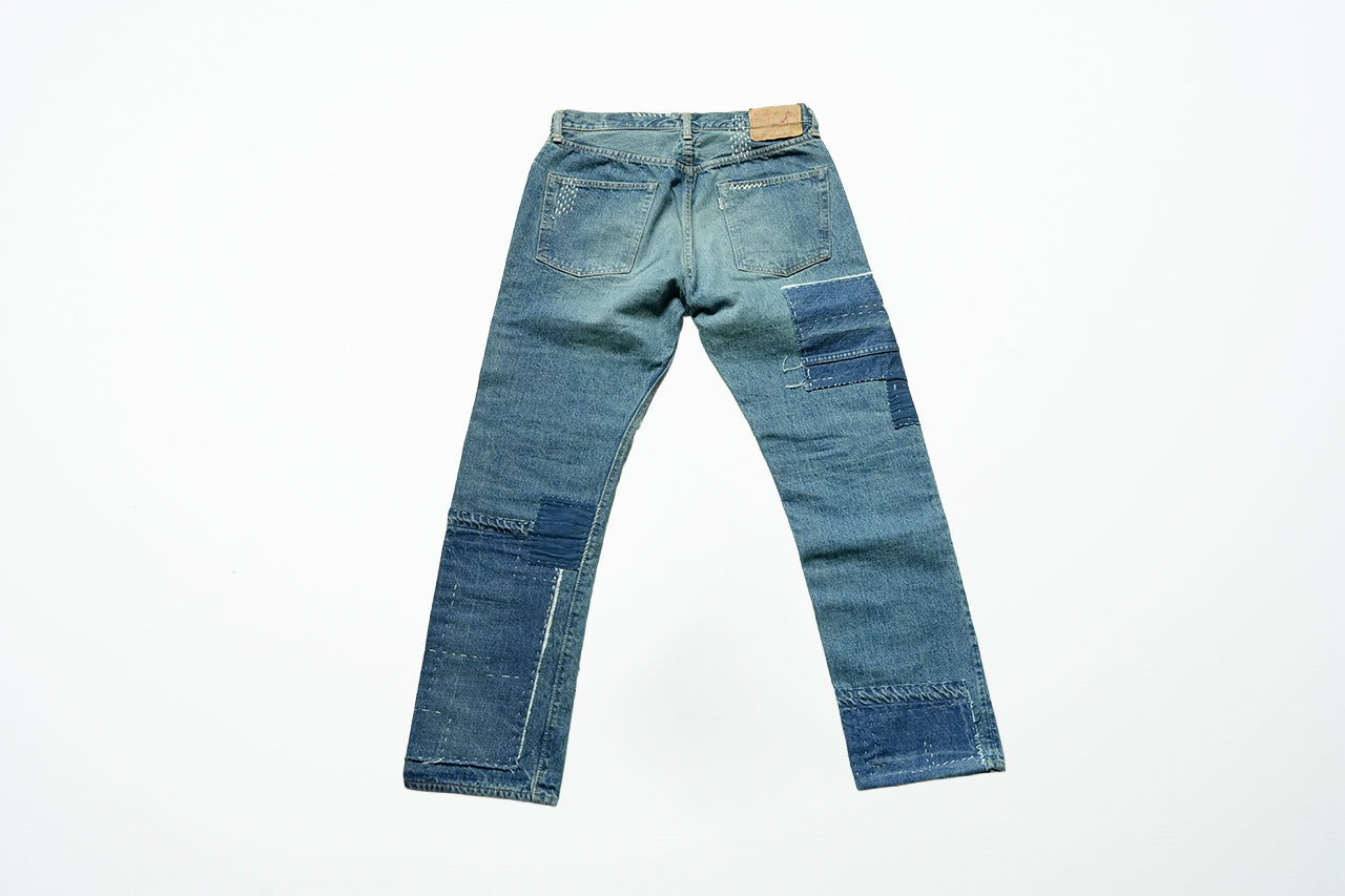 Sashiko denim pants 002