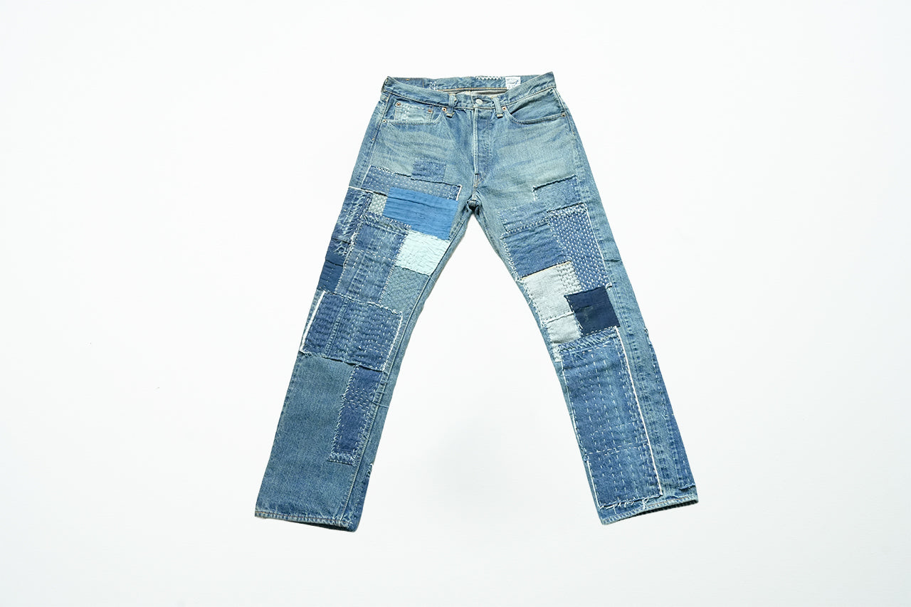 Sashiko denim pants 002