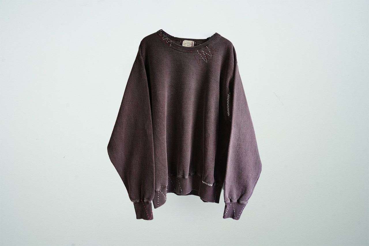 SASHIKO ZIGZAG SWEAT TOP
