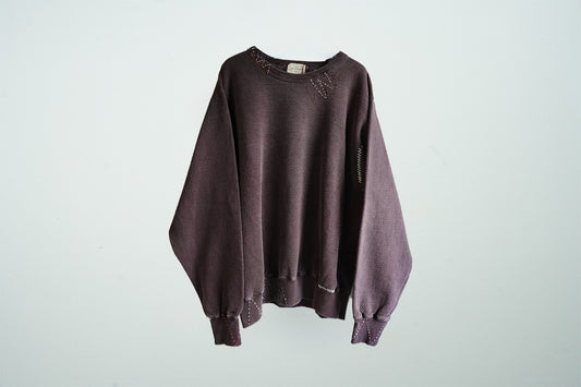 SASHIKO ZIGZAG SWEAT TOP