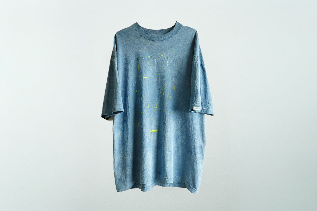 "PSMR" Graphic indigo S/S Tee / JA-T-110-2