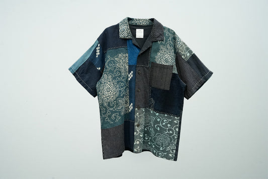 Boro Panel Open Collar Shirt / JA-SS-002